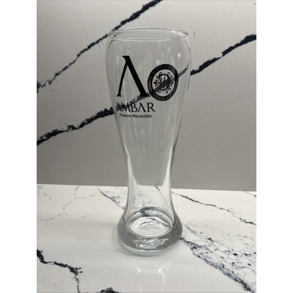 Ambar Premium Marzenbier Cerverza Del Centro Costa Rica Beer Glass